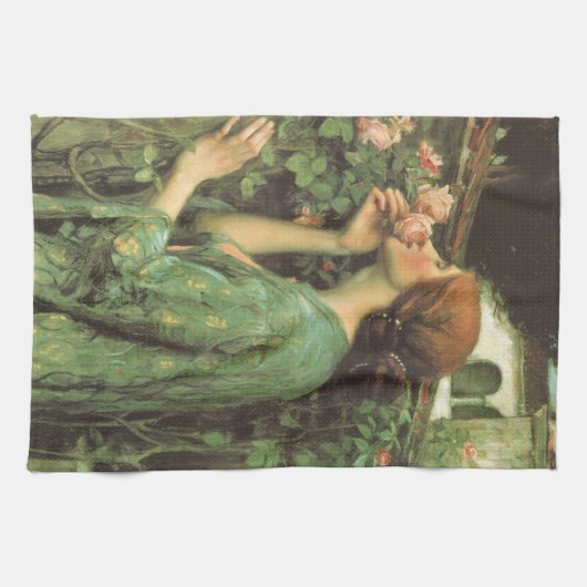 Meine süße Rose, oder Soul der Rose von Waterhouse Geschirrtuch (Horizontal)
