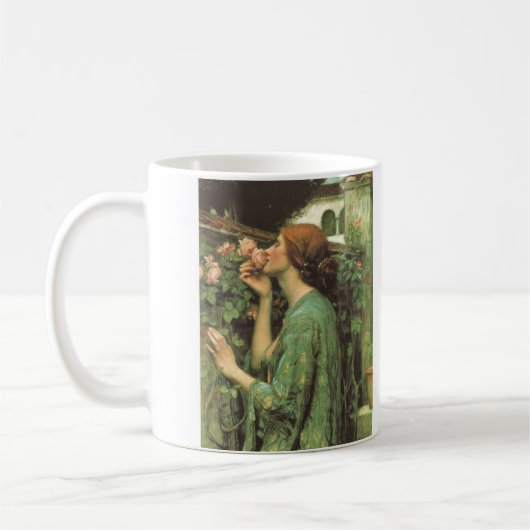 Meine süße Rose, oder Soul der Rose von Waterhouse Kaffeetasse (Links)