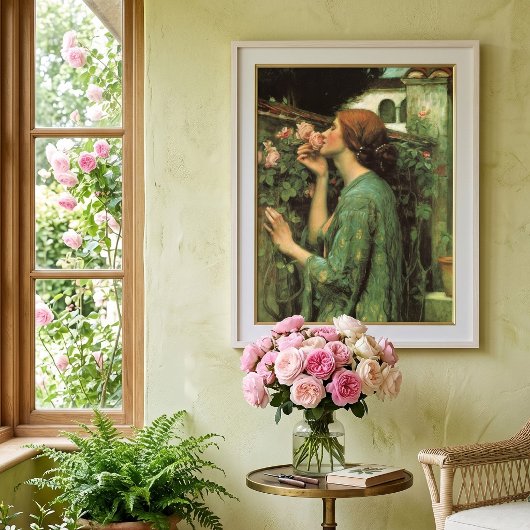 Meine süße Rose, oder Soul der Rose von Waterhouse Poster