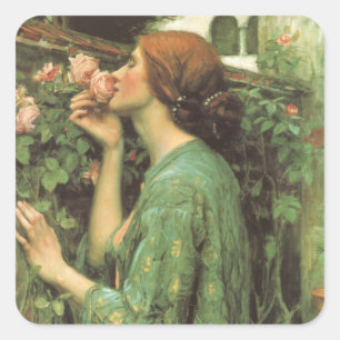 Meine süße Rose, oder Soul der Rose von Waterhouse Quadratischer Aufkleber