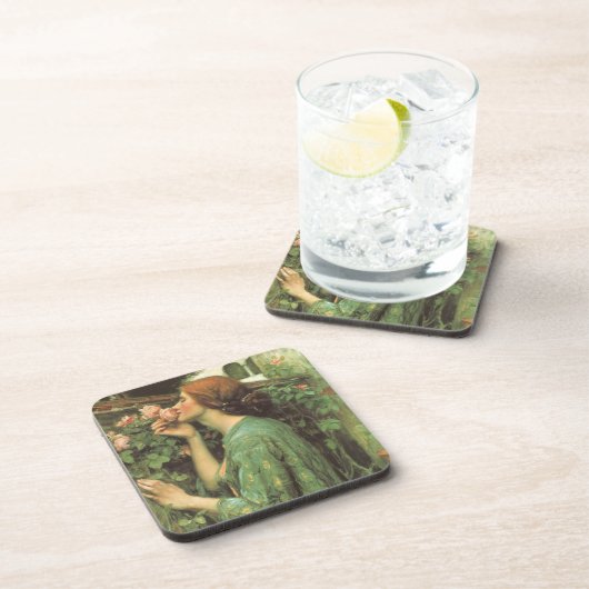 Meine süße Rose, oder Soul der Rose von Waterhouse Untersetzer (Rechte Seite)