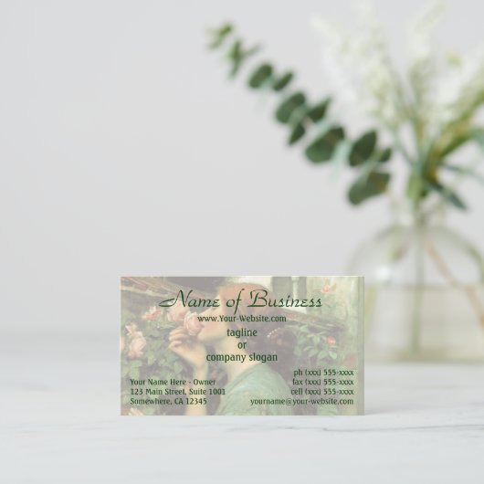 Meine süße Rose (Soul der Rose) von Waterhouse Visitenkarte (Stehend Vorderseite)