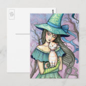 Meine süße Tabby Hexenkatze Postkarte (Vorne/Hinten)