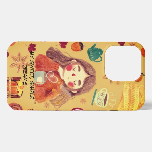 Meine süßen, einfachen Träume iPhone Hülle (Rückseite (Horizontal))