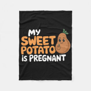 Meine Süßkartoffel ist schwanger I Yam Funny Thank Fleecedecke