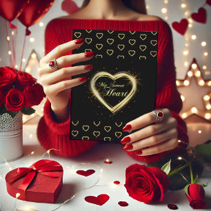 Meine Sweet Heart Black Gold geklappt Danke Karte