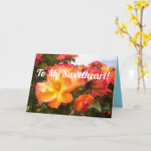 Meine Sweetheart Rose Blumenkarten Blume Geburtsta Karte (Gelbe Blume)