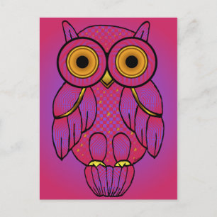 Meine $t Owl GlühPostkarten Postkarte