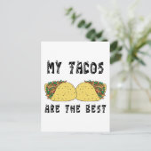 Meine Tacos sind die besten Postkarte (Stehend Vorderseite)
