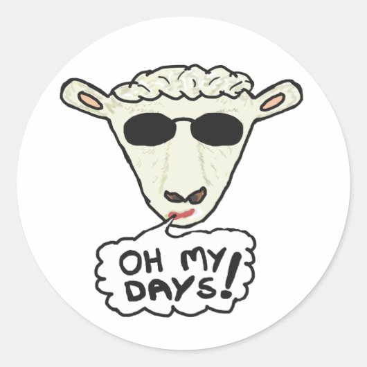 Meine Tage Runder Aufkleber (Vorderseite)