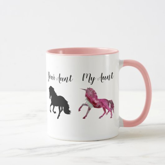 Meine Tante, dein Einhorn Tasse Kaffee Cup Art (Rechts)