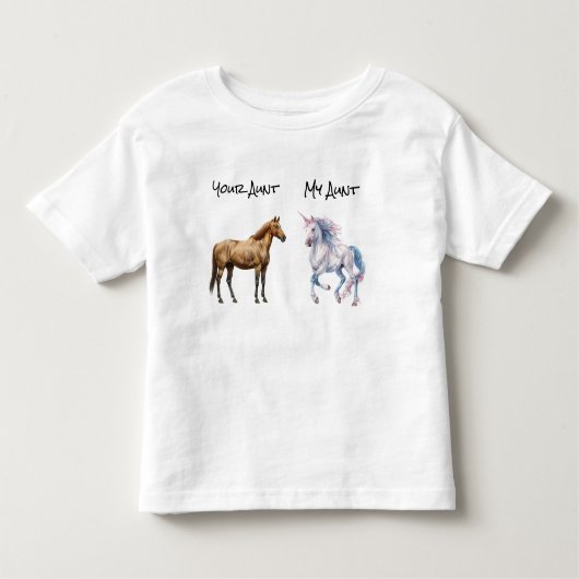 Meine Tante Dein Pferd Einhorn Art Spaß Niece Neph Kleinkind T-shirt (Vorderseite)