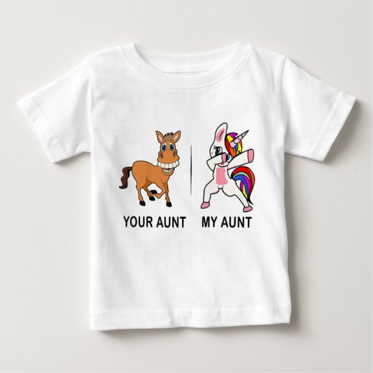 Meine Tante, deine Tante, gibt Tante Baby T-shirt (Vorderseite)