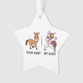 Meine Tante, deine Tante, gibt Tante Ornament (Vorderseite)