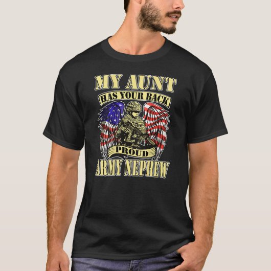 Meine Tante hat Ihre Hinterarmee Nephew US Militar T-Shirt (Vorderseite)