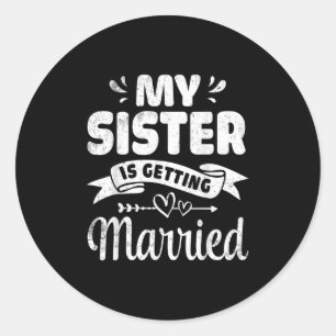 Meine Tante heiratet Hochzeitstag Broth Runder Aufkleber