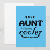 Meine Tante ist definitiv cooler als mein Vater Einladung (Vorne/Hinten)