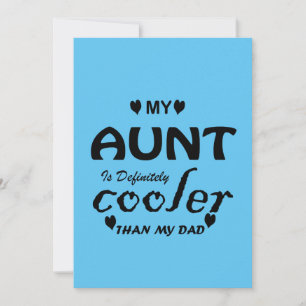 Meine Tante ist definitiv cooler als mein Vater Einladung