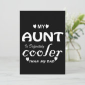 Meine Tante ist definitiv cooler als mein Vater Einladung (Stehend Vorderseite)