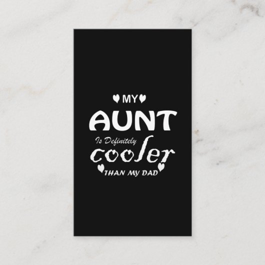 Meine Tante ist definitiv cooler als mein Vater Visitenkarte (Vorderseite)