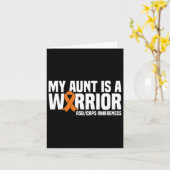 Meine Tante ist ein Krieger Orange Ribbon Rsdcrps  Karte (Gelbe Blume)