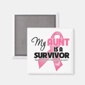 Meine Tante ist ein Überlebender - Brustkrebs Magnet (Vorderseite/Rückseite)
