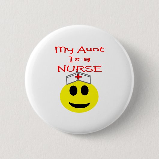 Meine Tante ist eine KRANKENSCHWESTER Button (Vorderseite)
