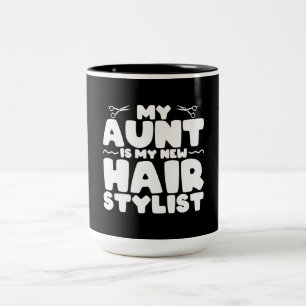 Meine Tante ist mein neues Hair Stylist-Geschenk f Zweifarbige Tasse