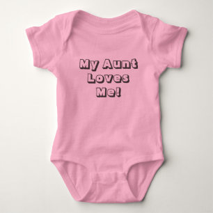 Meine Tante Liebe Ich in dunkelgrauer Schrift! Baby Strampler