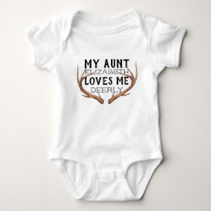 Meine Tante Liebe mich, Tante Shirt, Hirschantler Baby Strampler