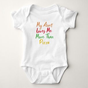 meine Tante Liebe mir mehr als Pizza Baby Geschenk Baby Strampler