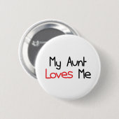 Meine Tante Loves Me Button (Vorne & Hinten)