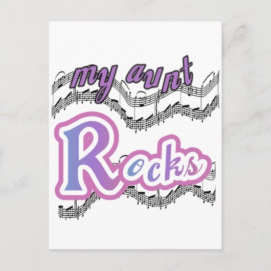 Meine Tante Rocks Tshirts und Geschenke Postkarte (Vorderseite)