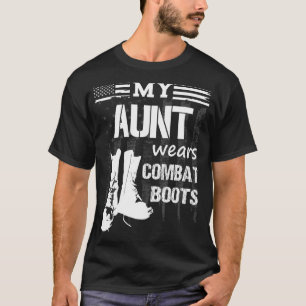Meine Tante trägt Kampfstiefel militärisches Veter T-Shirt