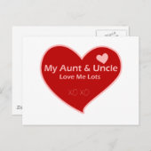 Meine Tante und Onkel Liebe Postkarte (Vorne/Hinten)