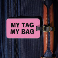 Meine Tasche | Funny rosa Gepäcksiegel für Frauen