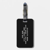 Meine Tasche | Gepäcksiegel für Reisende Gepäckanhänger (Rückseite vertikal)