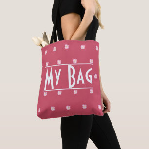 Meine Tasche zitiert Typografie Pink Floral Waterc