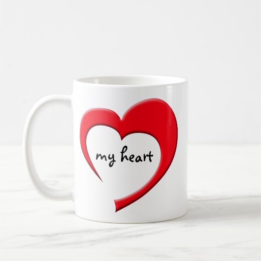 Meine Tasse des Herzens II (rot) (Links)