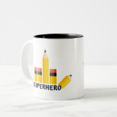 Meine Tasse für den Superhelden-Stift-Power (Vorderseite Links)