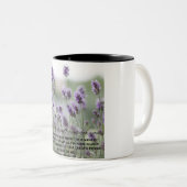 Meine Tasse "Grace Purple Flowers Bible Verse" (VorderseiteRechts)
