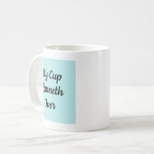 Meine Tasse läuft über die Tasse (Vorderseite Links)