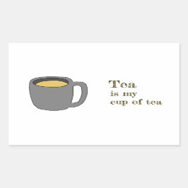 Meine Tasse Tee Rechteckiger Aufkleber