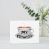 meine Tasse Tee yeah Postkarte (Stehend Vorderseite)