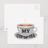 meine Tasse Tee yeah Postkarte (Vorne/Hinten)
