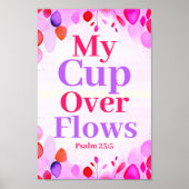 Meine Tasse überflutet Boho Christlich Teen Girl W Poster (Vorne)