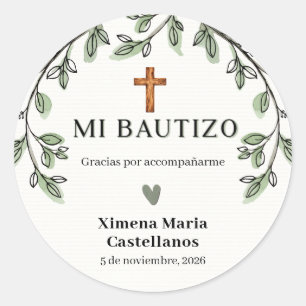 Meine Taufe Aufkleber Personalisiert Taufe Kreuz
