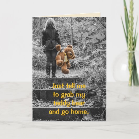 MEINE TEDY BEAR BELATED BIRTHDAY CARD DANKESKARTE (Vorderseite)