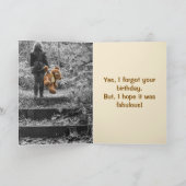 MEINE TEDY BEAR BELATED BIRTHDAY CARD DANKESKARTE (Innenseite)
