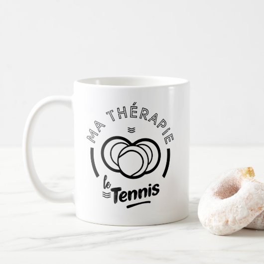 Meine Tennistherapie Kaffeetasse (Mit Donut)